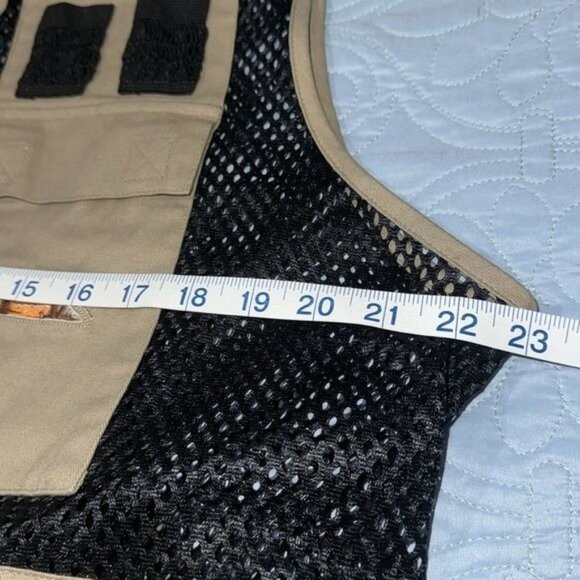 Fieldline Mens Mesh Shooting Vest Beige & Black - Picture 9 of 10